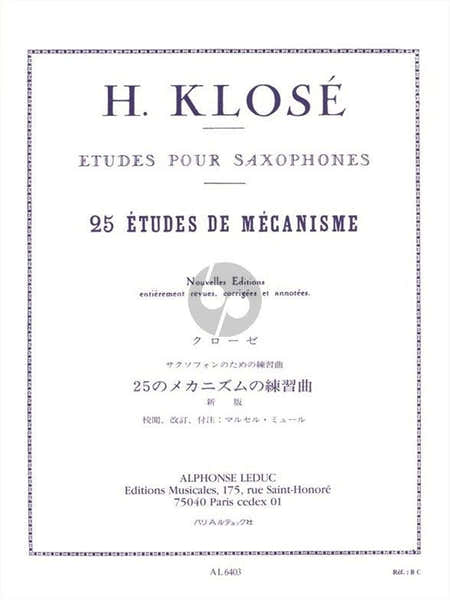 25 Etudes de Mécanisme
