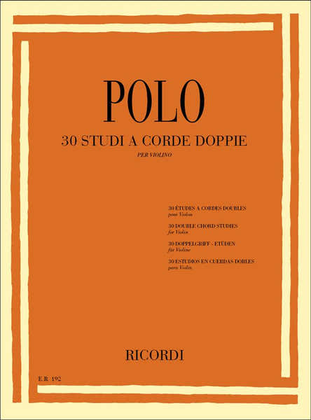 Ricordi Polo E. - 30 Etudes A Cordes Doubles - Violon