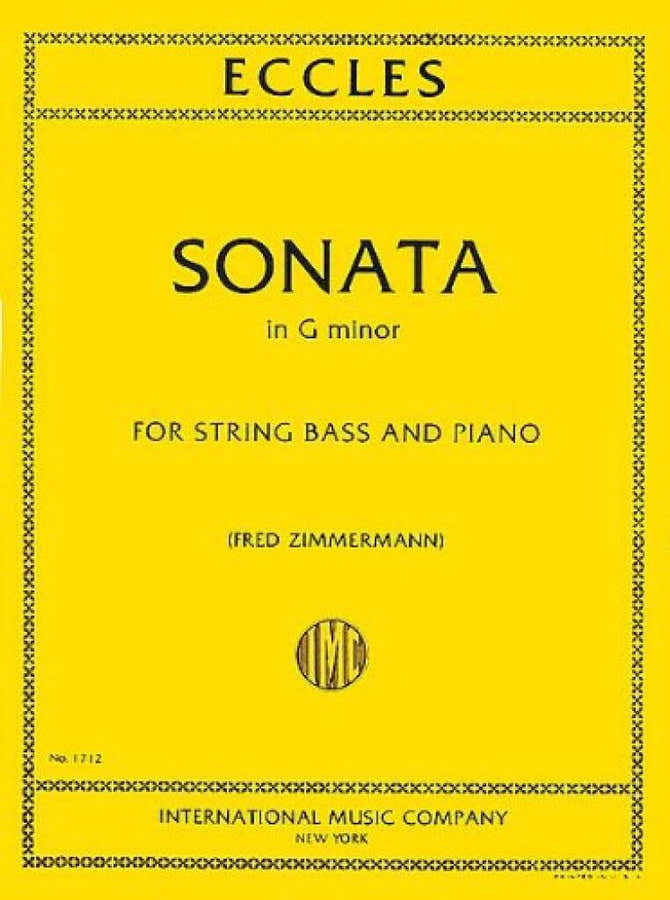 Eccles Henry - Sonate in g klein - Contrabas en piano