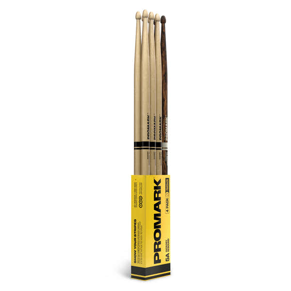 Promark RBH565AW-4pfg Rebound 5A Hickory Olive Acorn 4 Paires + 1 Firegrain