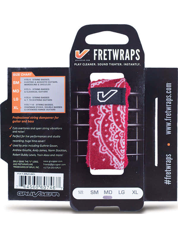 FretWraps Red Bandana - Medium