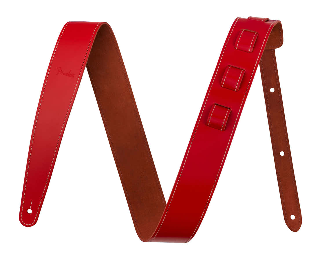 2" Essentials Leren gitaarband Rood