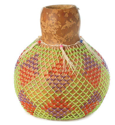 Y-CH006 Shekere Xequere Calebasse 40CM Filet Perle