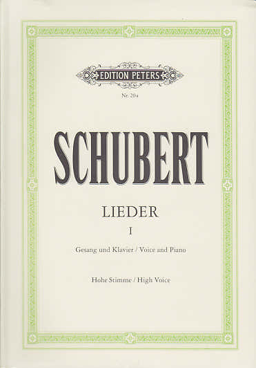 Edition Peters Schubert Franz - Lieder Vol.1 - Voix Haute