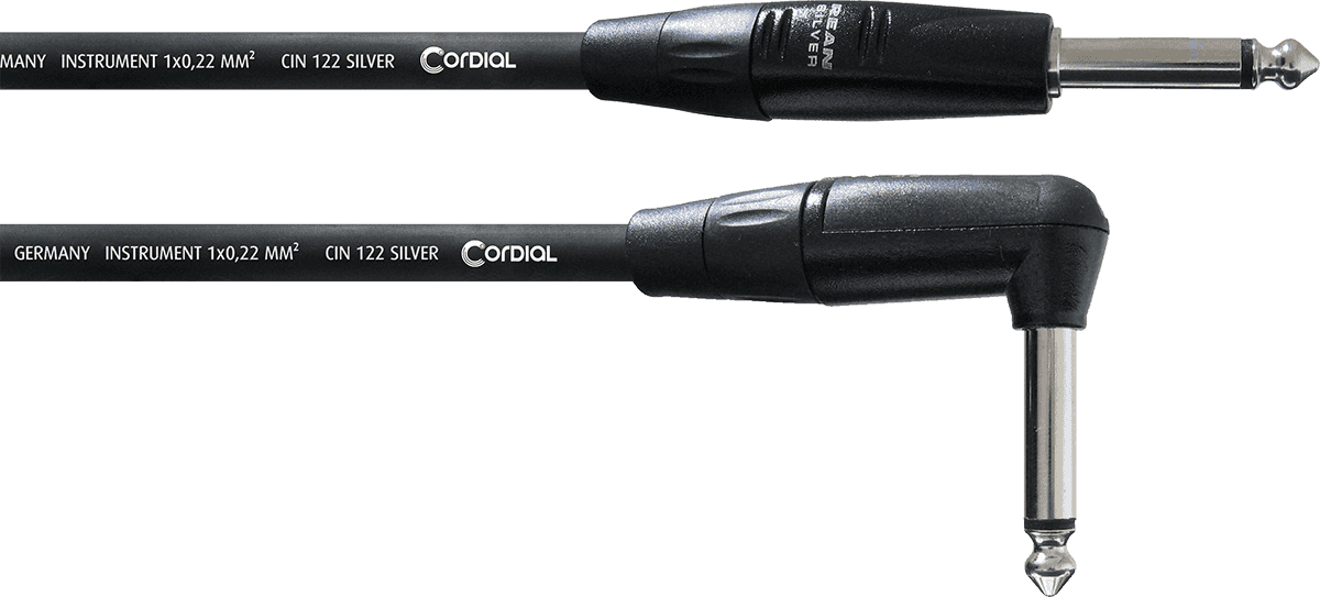 Cable Guitare Jack Droit - Coudé 6 M