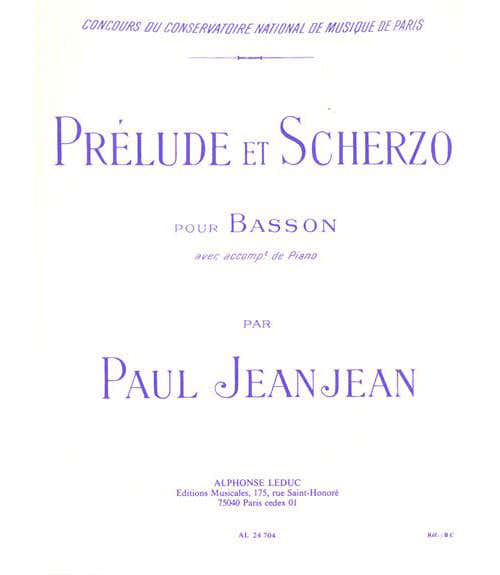 Jeanjean - Prelude et Scherzo - Basson et Piano