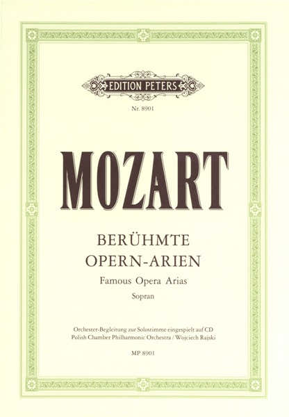 Edition Peters Mozart Wolfgang Amadeus - Opera Arias - Soprano