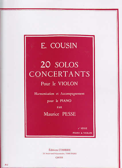 Cousin - 20 Solos Concert. 1-10 - Violon et Piano