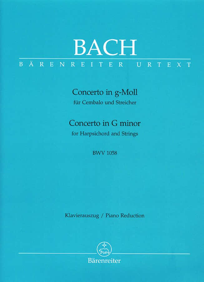 Bach J.S. - Concerto N°7 En Sol Mineur Pour Clavecin et Cordes BWV 1058 - Clavecin