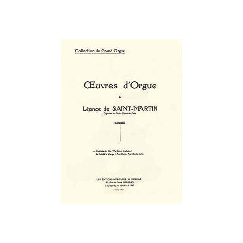 Saintmartin - Te Deum Laudamus Postlude OP21 - Orgue