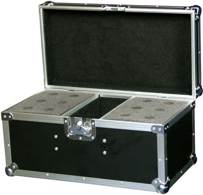 Flightcase voor microfoons