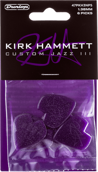 Dunlop 6 x 1,38mm Kirk Hammet Purple Sparkle Jazz