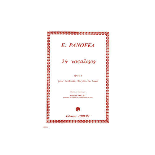 Jobert Panofka Heinrich - Vocalises Vol.2 Op.81B (24) - Voix Grave Piano