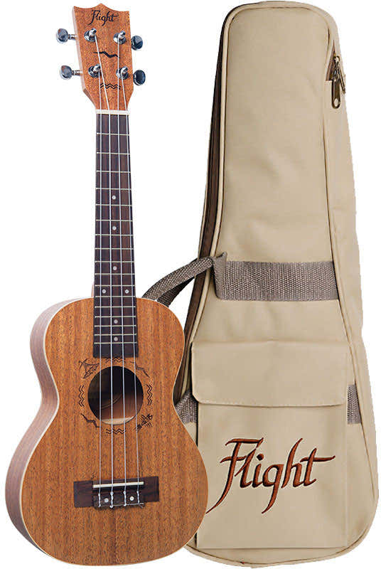 Flight: DUC323 Mahogany Concert Ukulele (With Bag)