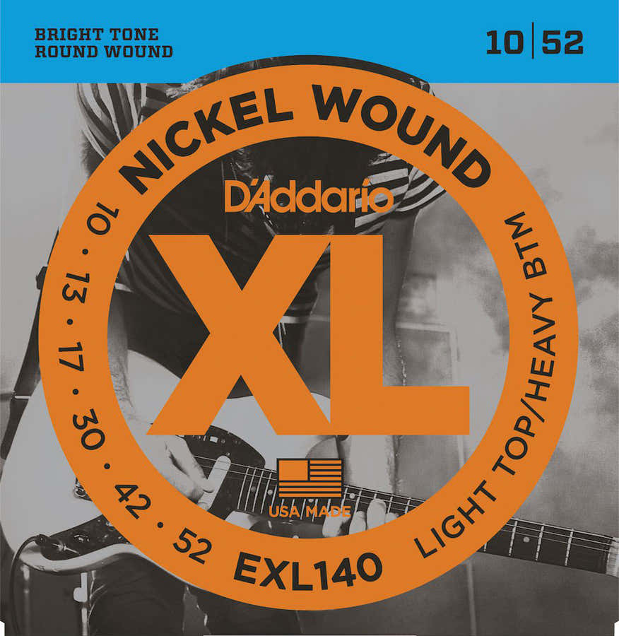 EXL140 Nickel Wound Light Top/heavy Bottom 10-52