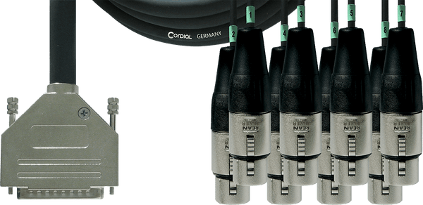 Interfacekabel SUB-D/8 XLR-female - 1,5 M