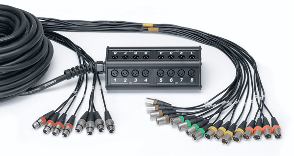 Cordial Stagebox 16 Ingangen 8 Uitgangen XLR-kabel 30 M
