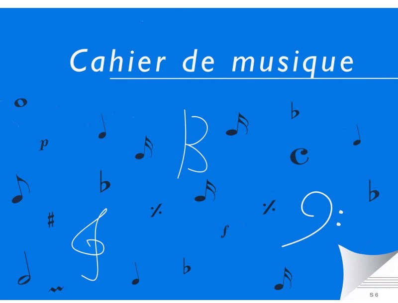 Cahier de Musique 6 Portées