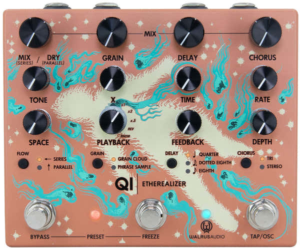 Walrus Audio Qi Etherealizer Terracotta - Granulair effect met reverb, delay en chorus