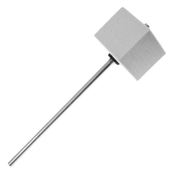 Danmar 306S Batte Pédale GC Feutre Carre Blanc Tige Chrome