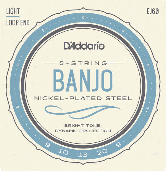 D'ADDARIO EJ60 5-string Banjo Strings Nickel Light 9-20