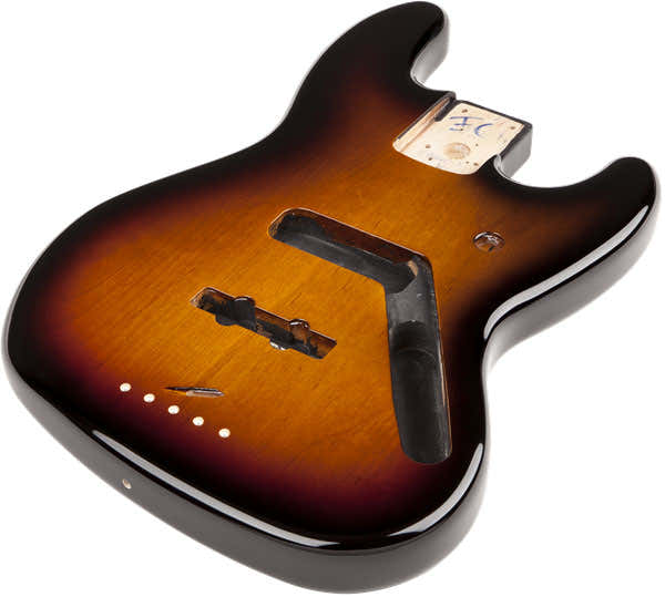 STANDARD JAZZ BASS ALDER BODY, BROWN SUNBURST
