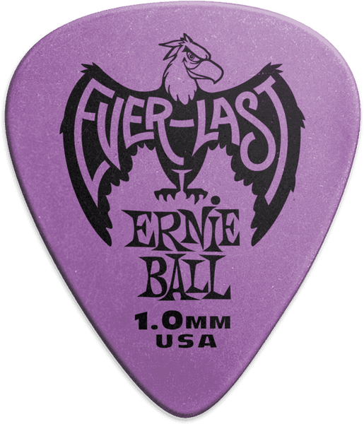 Ernie Ball Médiators Everlast Sachet de 12 Violet 1mm