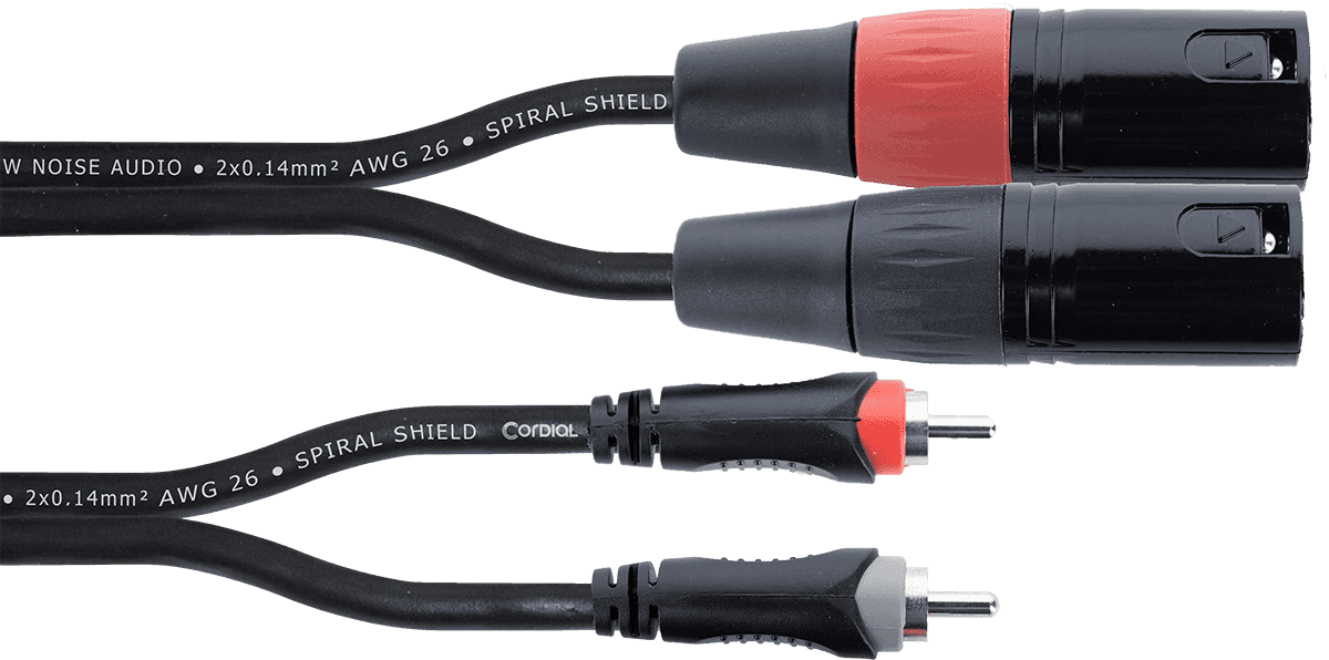 Câble Audio Double XLR Mâle / RCA 1,5 M