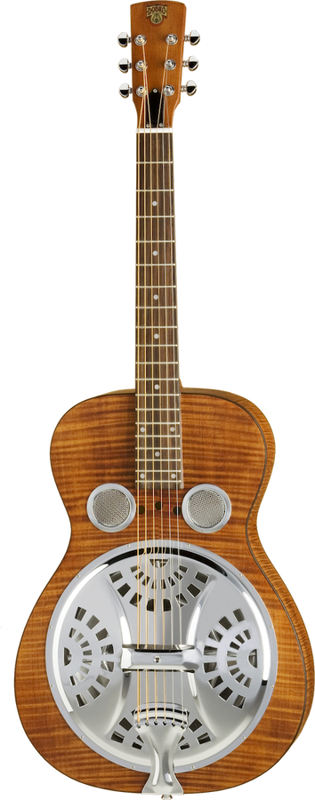 Dobro Hound Dog Deluxe Round Neck Vintage Brown