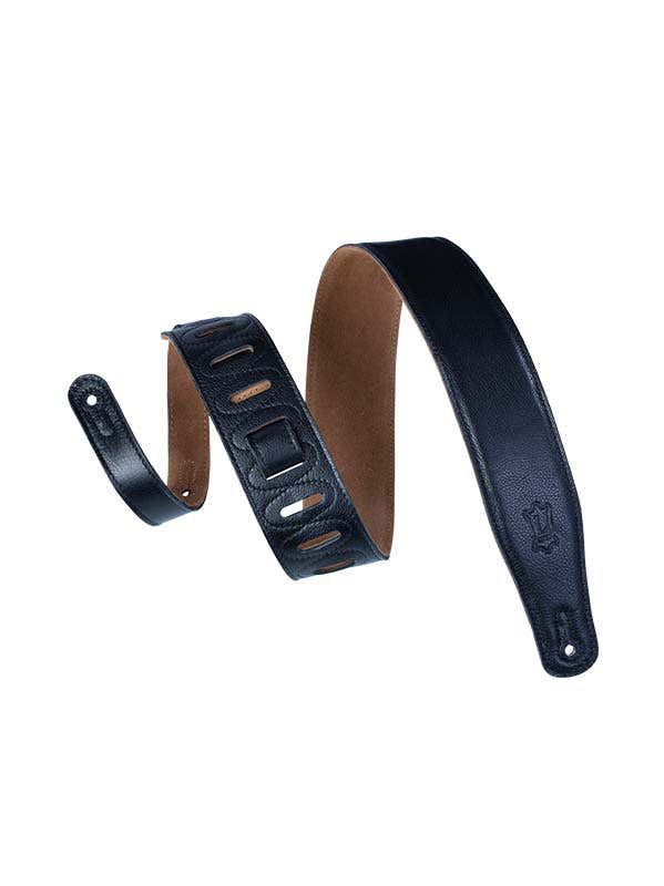 Gewatteerd Leer Met Suède Achterkant 6,4 Cm - Zwart