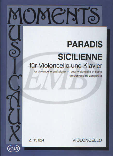 PARADIS - SICILIENNE - VIOLONCELLE ET PIANO