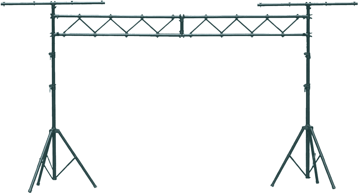 STS14 - Deux Stands Lumiere Trepied Avec Pont Noir