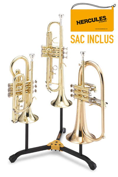 Hercules Stands STAND TRIPLE DE TROMPETTE CORNET & BUGLE HERCULES DS513