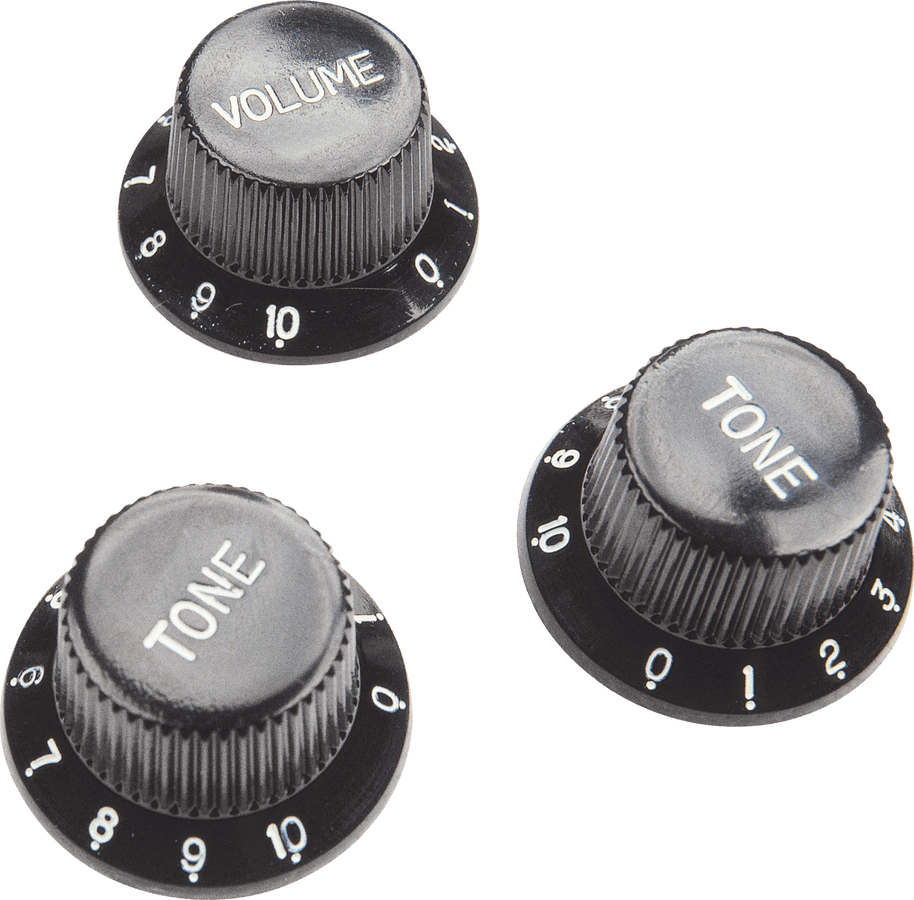 3 Boutons Strat Noir