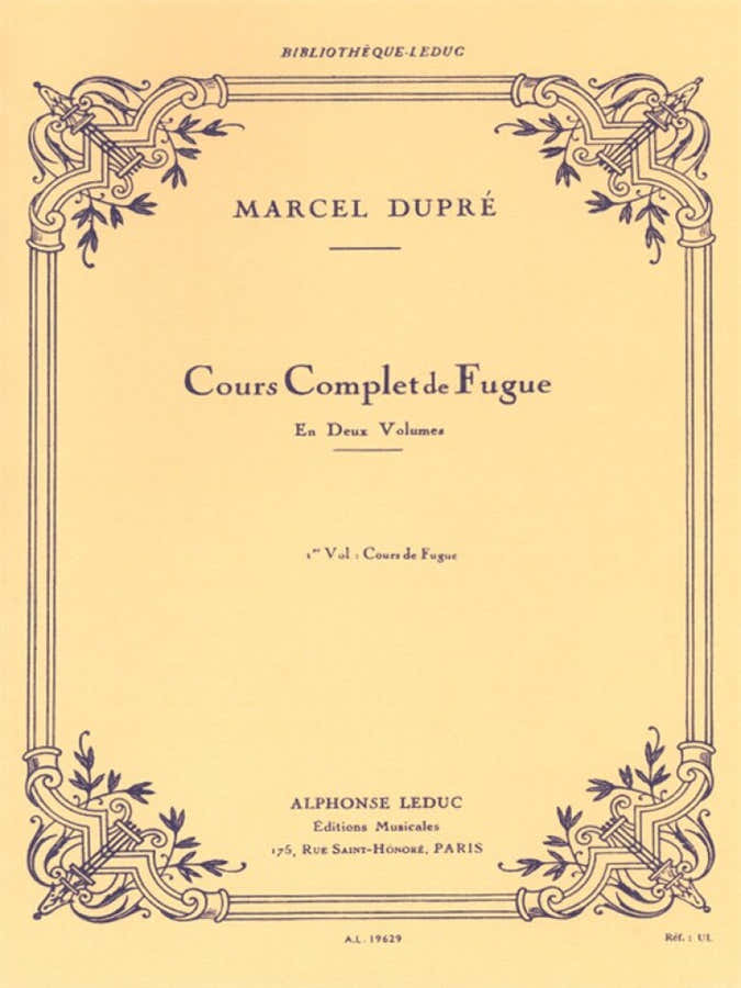 Dupre Marcel - Cours Complet De Fugue Vol.1