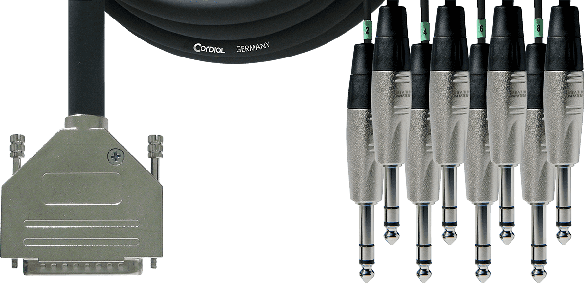 Interfacekabel SUB-D/8 Stereo Jack - 1,5 M