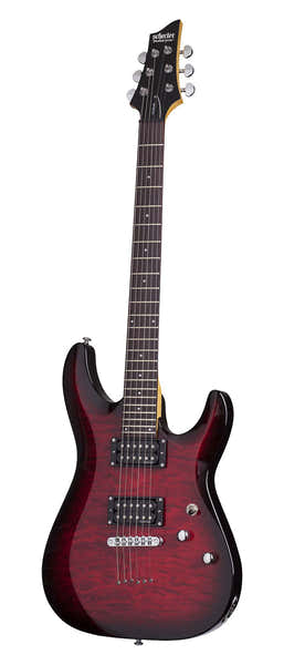 Schecter C-6 Plus See Thru Cherry Burst