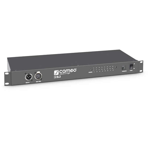 Cameo SB8.3 - SPLITTER - 8-KANAALS DMX-BOOSTER (3-PUNTS XLR)