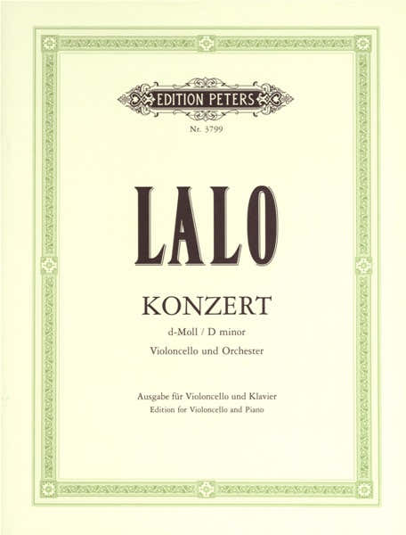 Lalo Edouard - Concert in d klein - Cello en piano