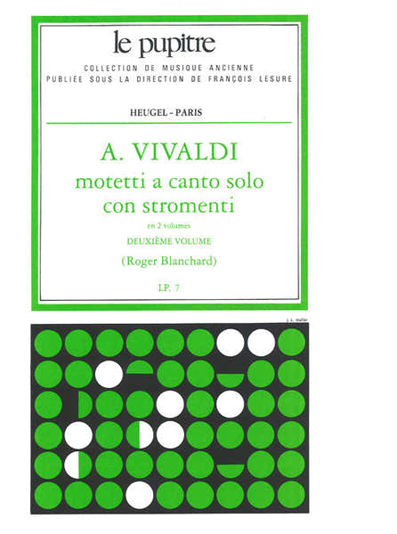 Mottetti A Canto Solo Con Stromenti Vol. 2
