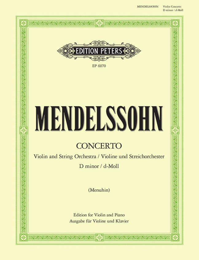Mendelssohn Felix - Vioolconcert in d klein - Viool en piano