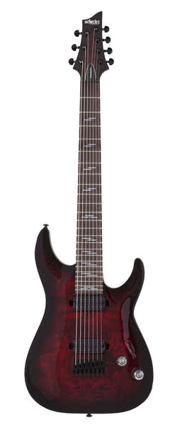 Schecter Omen 7 Elite Zwart Kers Burst