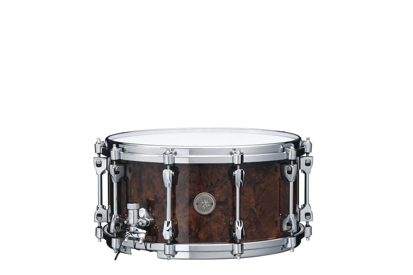 Starphonic Walnut 14X7 Snare Drum Gloss Black Walnut Burl