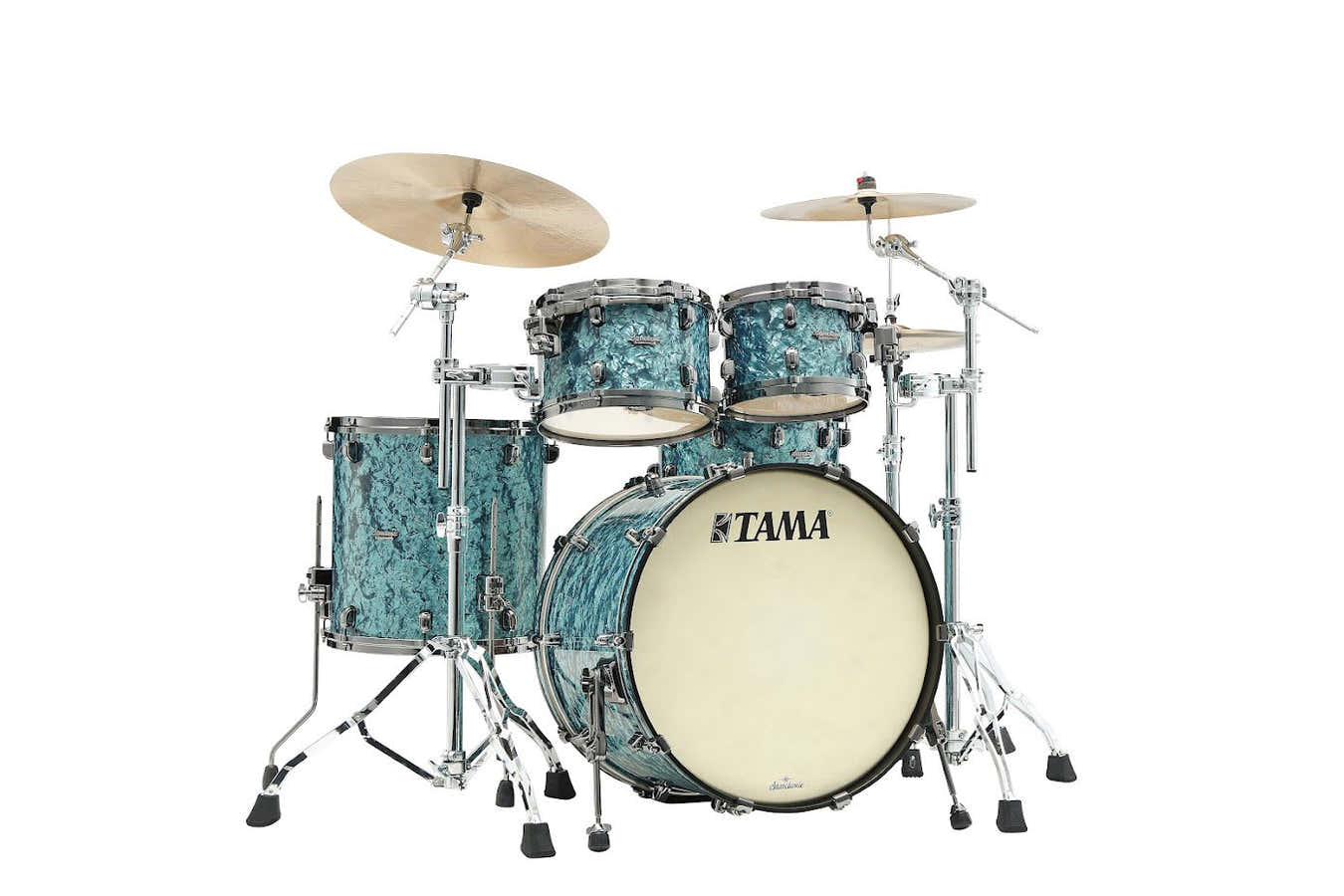 Starclassic Maple Stage 22 Black Nickel / Turquoise Pearl