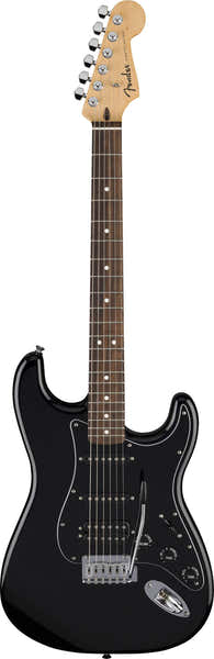 Fender Standard Stratocaster HSS LRL Zwarte Slagplaat Zwart