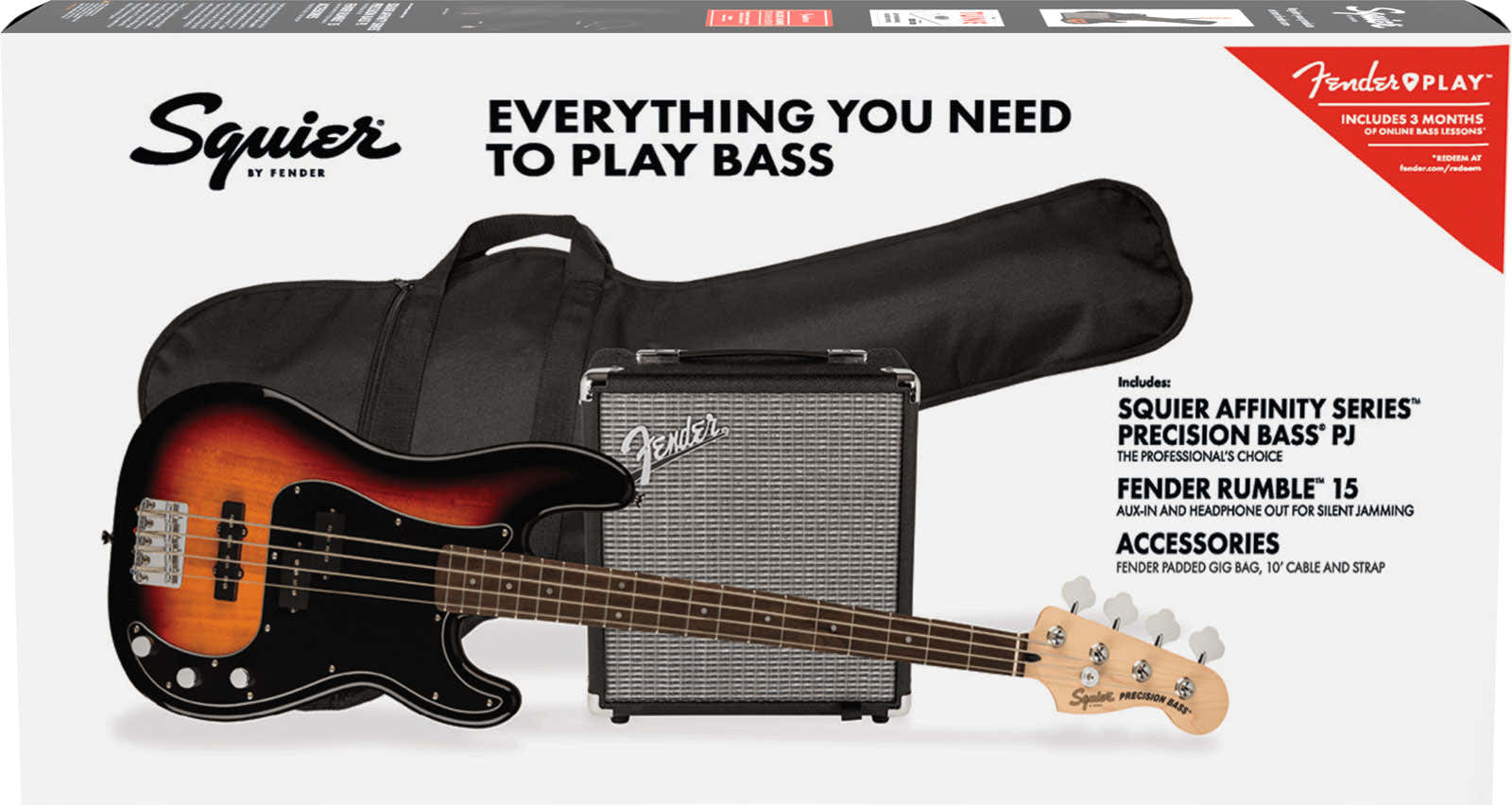 Precision Bass Affinity LRL PJ Pakket 3-kleurige Sunburst