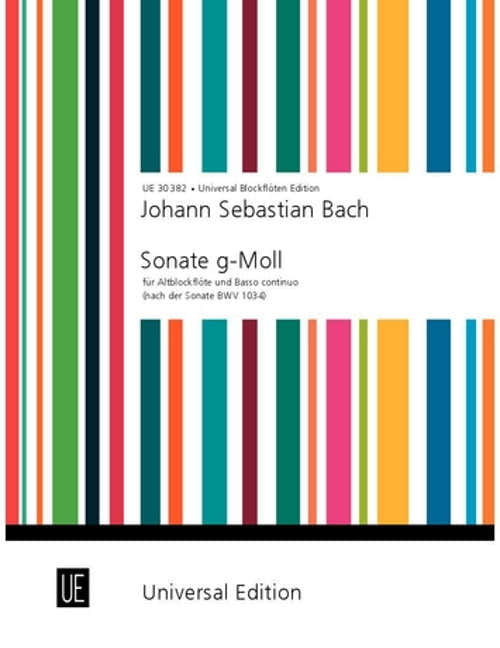Bach J.S. - Sonate in g klein BWV 1034 - Altblokfluit en basso continuo