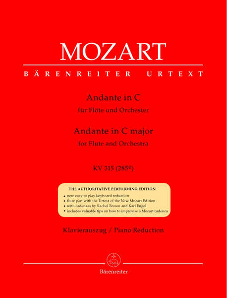Moz W.A. - Ande En Do Majeur Kv 315 (285E) - Flute Piano