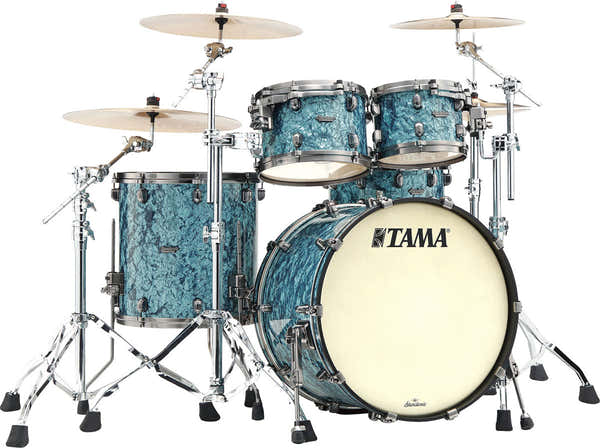 Tama STARCLASSIC MAPLE STAGE 22 DRUM KIT SMOKED BLACK NICKEL SHELL HARDWARE TURQUOISE PEARL