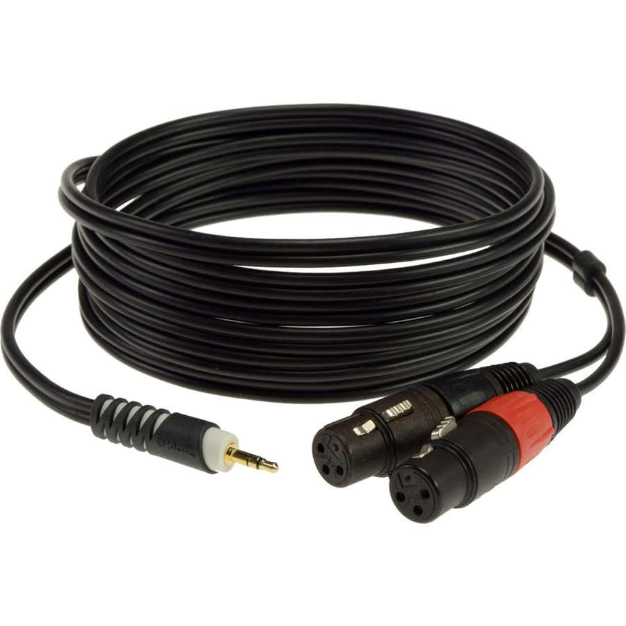 Cable Y 1 M Mini Jack 3P - 2XLR Femelle